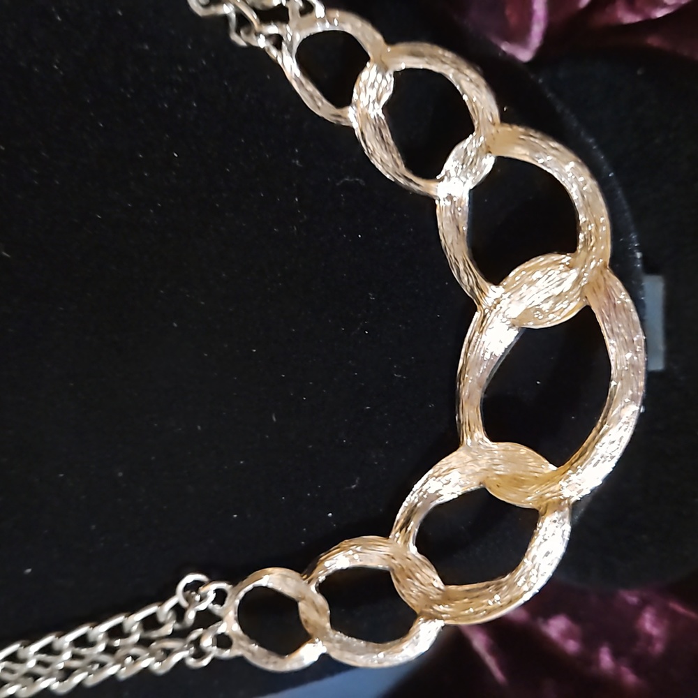 Double Chain Rhinestone Necklace - Picture 6 of 6